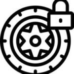 wheel lock illustration on a background premium quality symbols icons for concept and graphic design vector