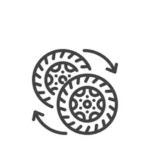 wheel tire rotation line icon 260nw 2444722907